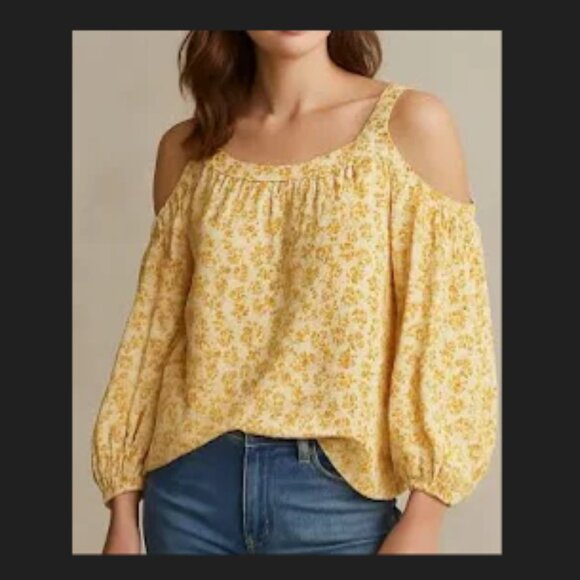 Meadow Rue for Anthropologie “Pyracantha” Cold Shoulder Top in Size 6 - Picture 1 of 9